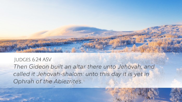 Judges 6:24 ASV Bible Verse Image