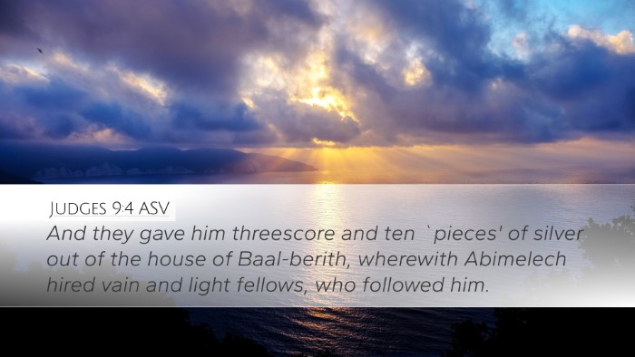 Judges 9:4 ASV Bible Verse Image