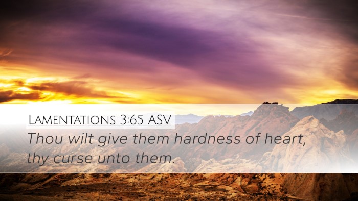 Lamentations 3:65 ASV Bible Verse Image