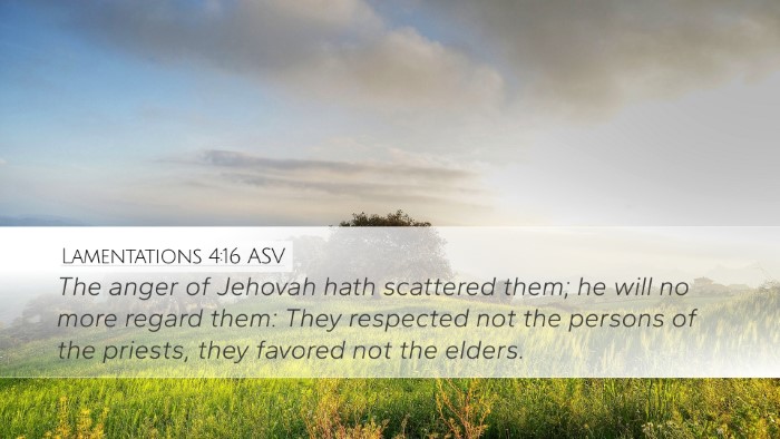 Lamentations 4:16 ASV Bible Verse Image