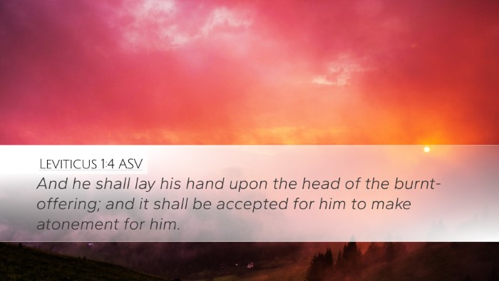 Leviticus 1:4 ASV Bible Verse Image