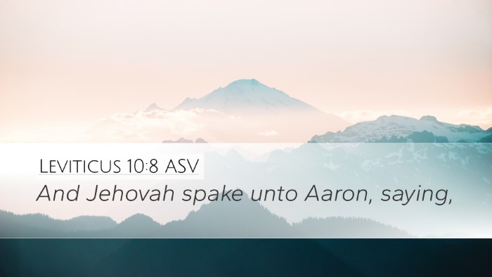 Leviticus 10:8 ASV Desktop Wallpaper - And Jehovah spake unto Aaron, - Desktop Bible Verse Wallpaper