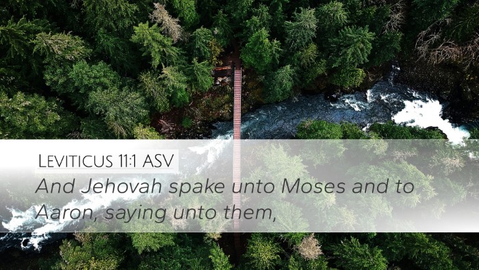 Leviticus 11:1 ASV Bible Verse Image