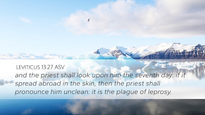Leviticus 13:27 ASV Bible Verse Image