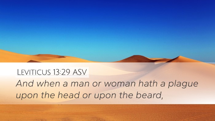 Leviticus 13:29 ASV Bible Verse Image