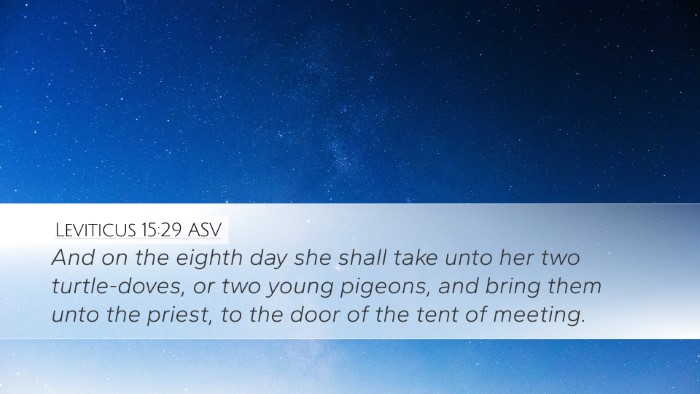Leviticus 15:29 ASV Bible Verse Image
