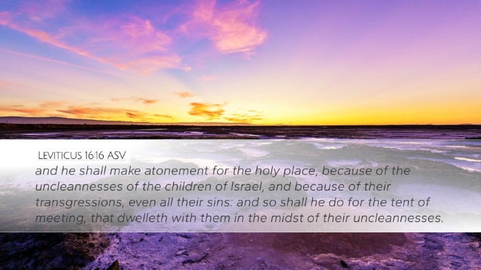 Leviticus 16:16 ASV Bible Verse Image