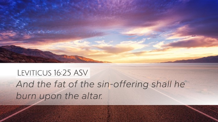Leviticus 16:25 ASV Bible Verse Image