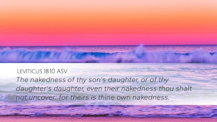Leviticus 18:10 ASV Desktop Wallpaper - The nakedness of thy son's daughter, or of thy - Desktop Bible Verse Wallpaper