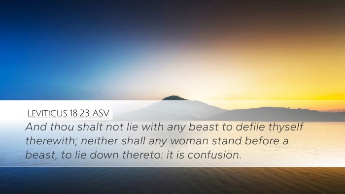 Leviticus 18:23 ASV Bible Verse Image