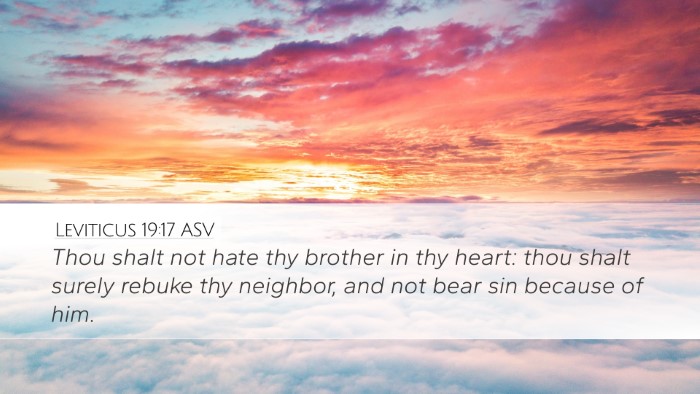 Leviticus 19:17 ASV Bible Verse Image