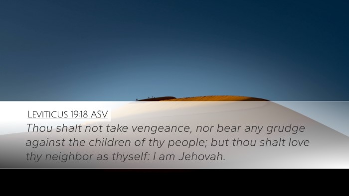 Leviticus 19:18 ASV Bible Verse Image