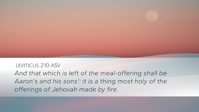Leviticus 2:10 ASV Bible Verse Image