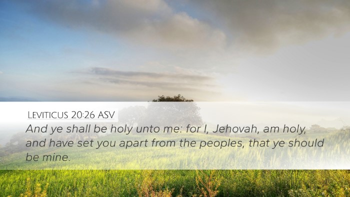 Leviticus 20:26 ASV Bible Verse Image