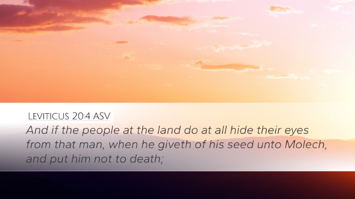 Leviticus 20:4 ASV Desktop Wallpaper - And if the people at the land do at all hide - Desktop Bible Verse Wallpaper
