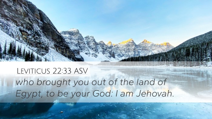 Leviticus 22:33 ASV Bible Verse Image