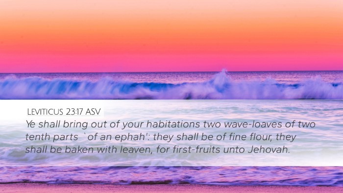 Leviticus 23:17 ASV Bible Verse Image