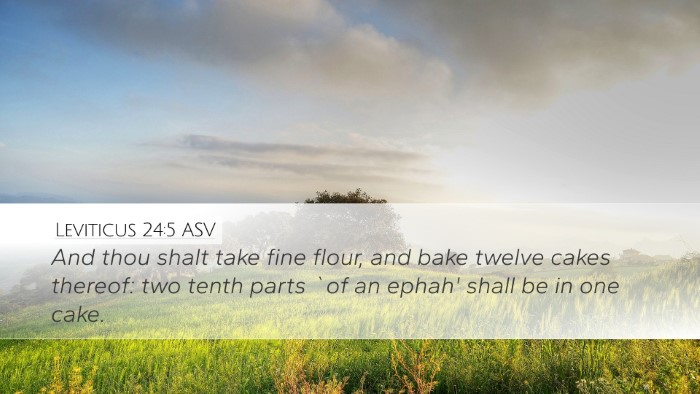 Leviticus 24:5 ASV Bible Verse Image