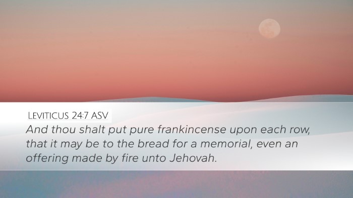 Leviticus 24:7 ASV Bible Verse Image