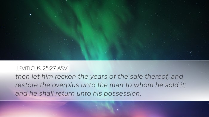 Leviticus 25:27 ASV Bible Verse Image