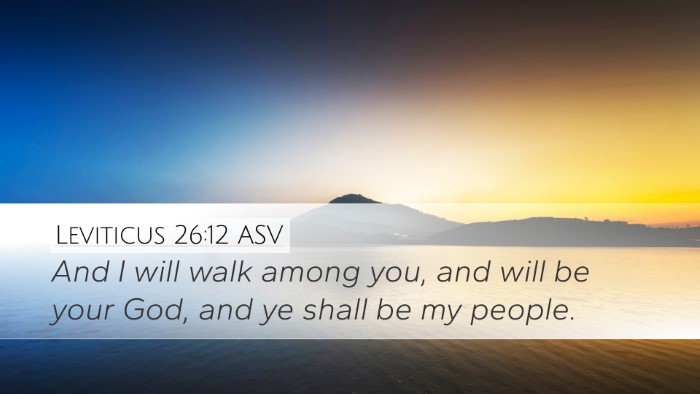 Leviticus 26:12 ASV Desktop Wallpaper - And I will walk among you, and will be your God, - Desktop Bible Verse Wallpaper