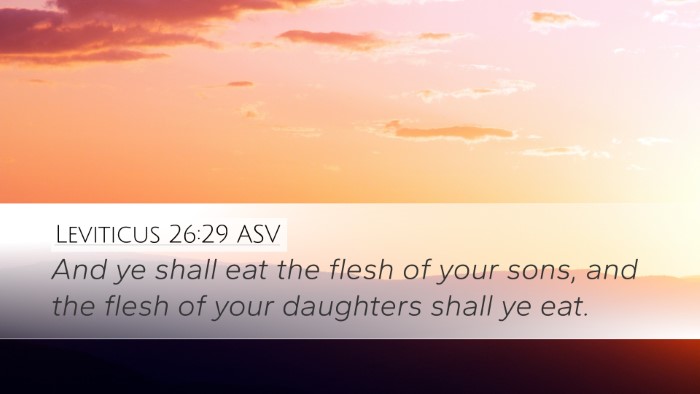 Leviticus 26:29 ASV Bible Verse Image