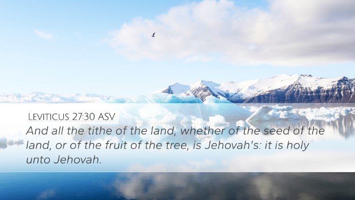 Leviticus 27:30 ASV Bible Verse Image