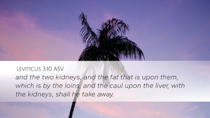 Leviticus 3:10 ASV Bible Verse Image