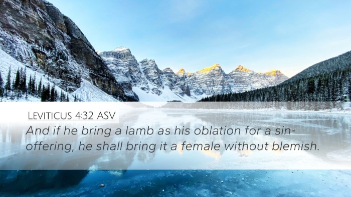 Leviticus 4:32 ASV Bible Verse Image