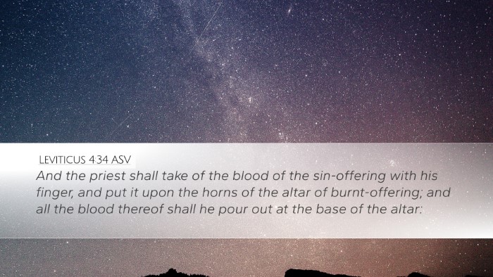 Leviticus 4:34 ASV Bible Verse Image