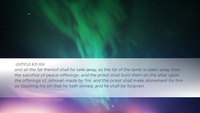 Leviticus 4:35 ASV Bible Verse Image