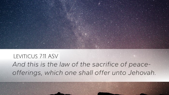 Leviticus 7:11 ASV Bible Verse Image