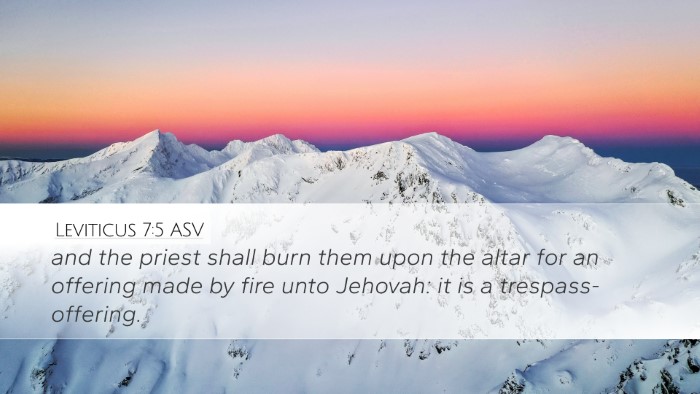 Leviticus 7:5 ASV Desktop Wallpaper - and the priest shall burn them upon the altar for - Desktop Bible Verse Wallpaper