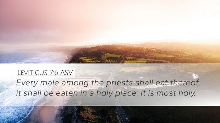 Leviticus 7:6 ASV Bible Verse Image