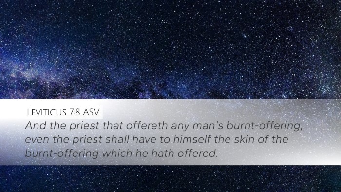 Leviticus 7:8 ASV Bible Verse Image