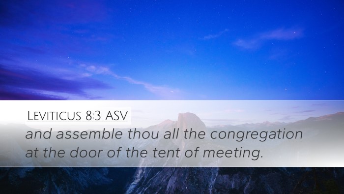 Leviticus 8:3 ASV Desktop Wallpaper - and assemble thou all the congregation at the - Desktop Bible Verse Wallpaper