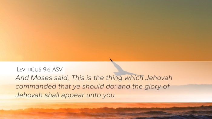 Leviticus 9:6 ASV Bible Verse Image