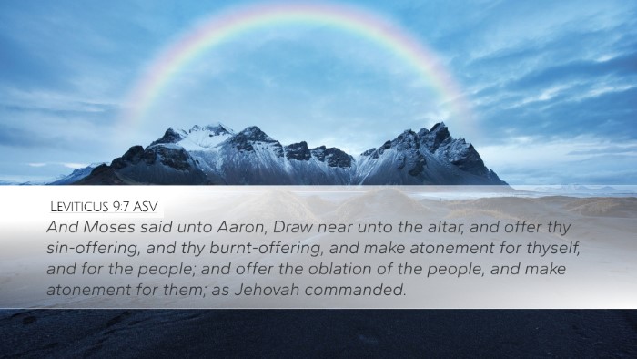 Leviticus 9:7 ASV Bible Verse Image