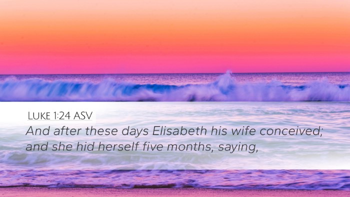 Luke 1:24 ASV Bible Verse Image