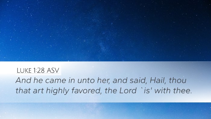 Luke 1:28 ASV Bible Verse Image