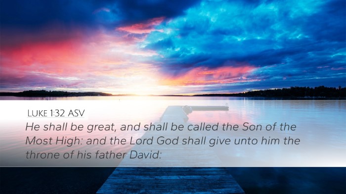 Luke 1:32 ASV Bible Verse Image