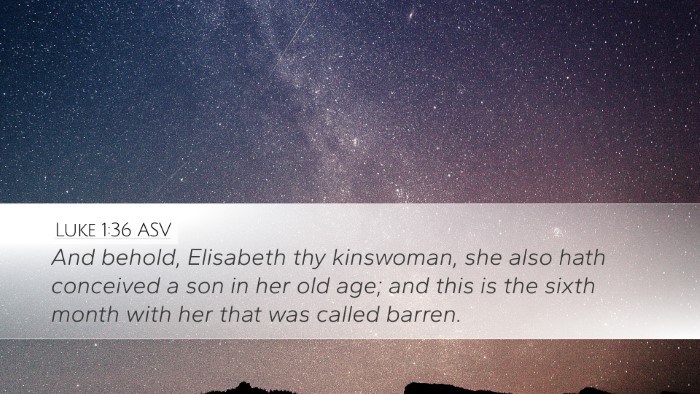 Luke 1:36 ASV Bible Verse Image