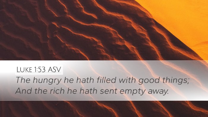 Luke 1:53 ASV Bible Verse Image