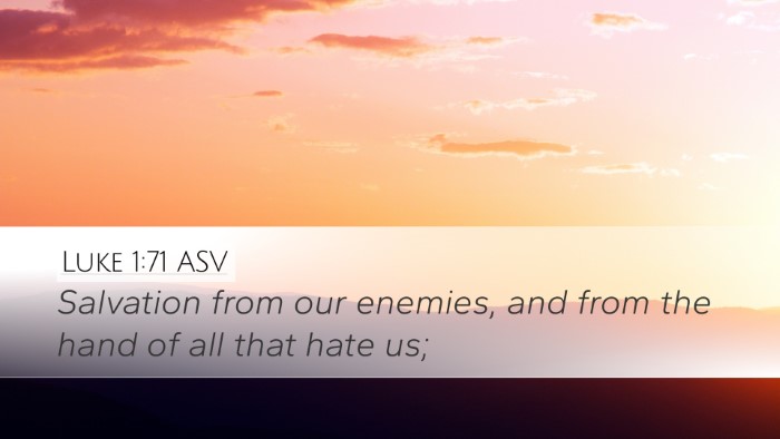 Luke 1:71 ASV Bible Verse Image