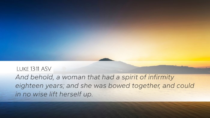Luke 13:11 ASV Bible Verse Image