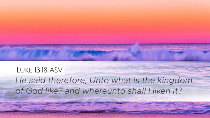 Luke 13:18 ASV Bible Verse Image