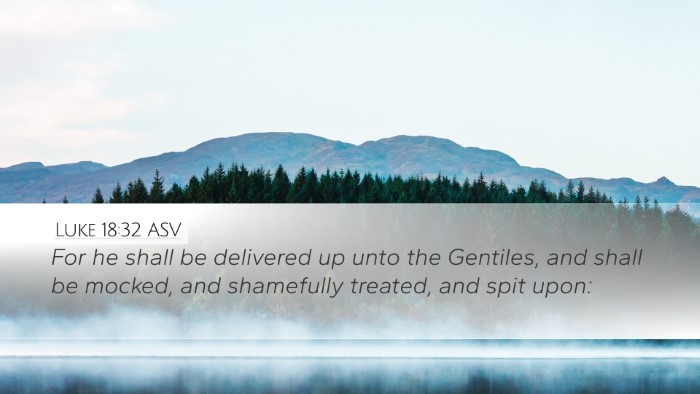 Luke 18:32 ASV Bible Verse Image