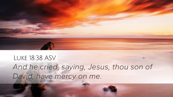 Luke 18:38 ASV Bible Verse Image