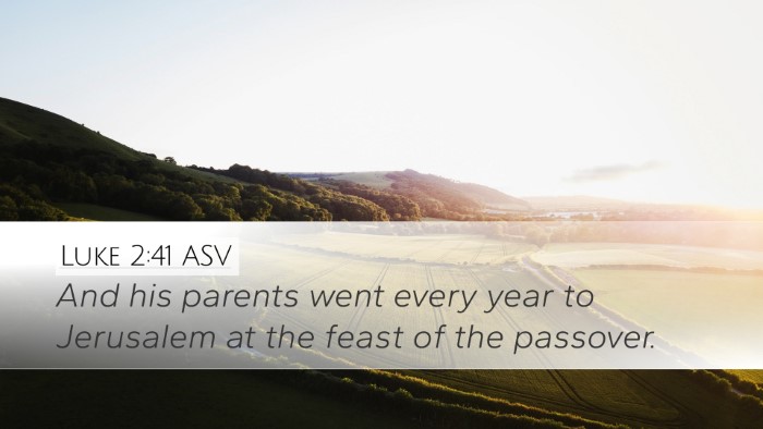 Luke 2:41 ASV Bible Verse Image