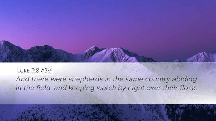 Luke 2:8 ASV Bible Verse Image